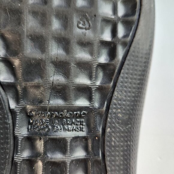 Rider Bay Slip On Slide Sandals Mens 8 Womens 9.5 Black Yellow Rubber Brazil - Picture 11 of 12